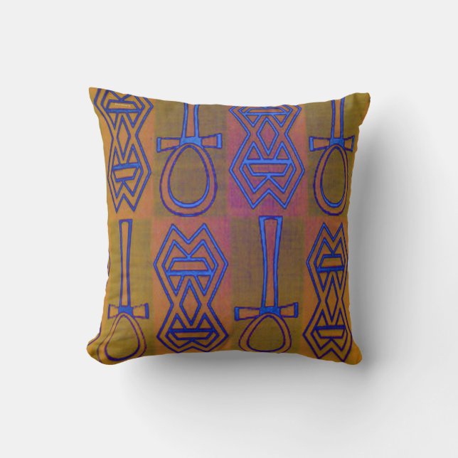 African Symbols Design Cushion (Front)