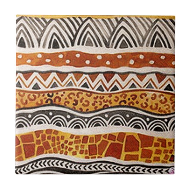 AFRICAN TEXTILE CERAMIC TILE (Front)
