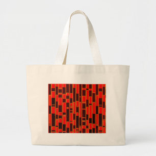 African Textile Inspired Abstract Large Tote Bag