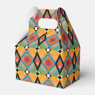 African Textile Print Celebration Gable Party Favour Box