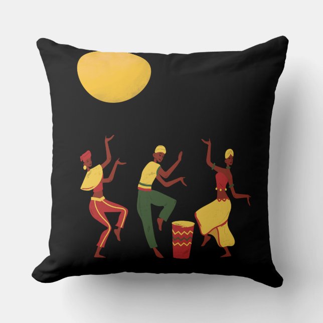 African theme - Dancing in the Moonlight Cushion (Front)