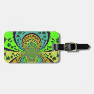 African Traditional Colours Kaleidoscope Floral Ar Luggage Tag