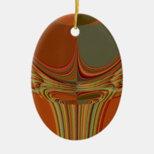 African Traditional Earth Contemporary Art Print   Ceramic Ornament