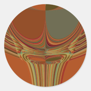 African Traditional Earth Contemporary Art Print   Classic Round Sticker