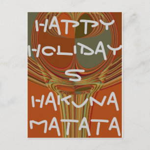 African Traditional Earth Contemporary Art Print   Holiday Postcard