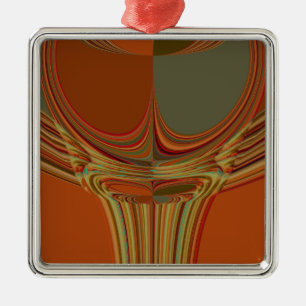 African Traditional Earth Contemporary Art Print   Metal Tree Decoration