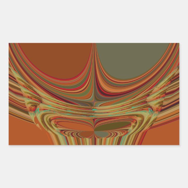 African Traditional Earth Contemporary Art Print   Rectangular Sticker (Front)