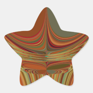 African Traditional Earth Contemporary Art Print   Star Sticker