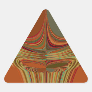 African Traditional Earth Contemporary Art Print   Triangle Sticker