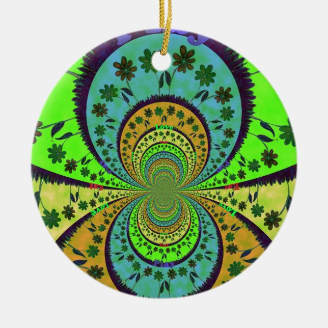 African Traditional Hakuna Matata Colours.png Ceramic Ornament (Front)