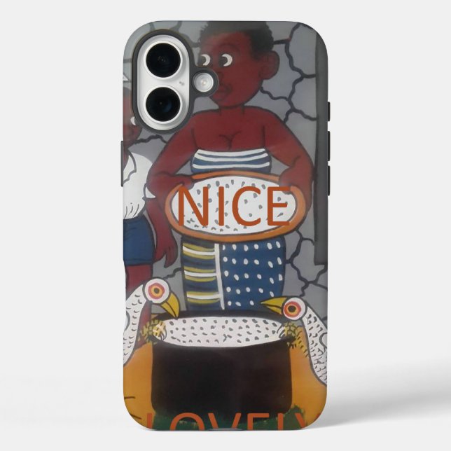 African Traditional Homestead Lifestyle Art Print Case-Mate iPhone Case (Back)