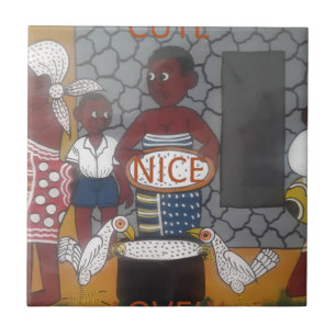 African Traditional Homestead Lifestyle Ceramic Tile