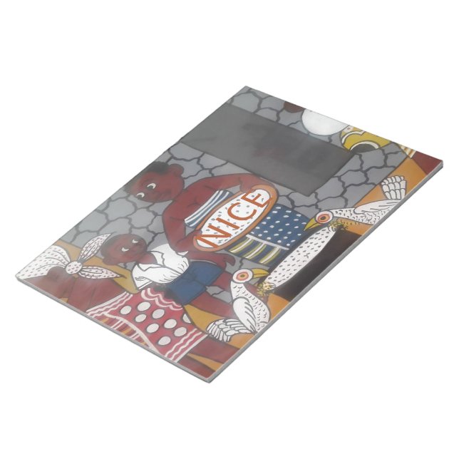 African Traditional Homestead Lifestyle Notepad (Angled)