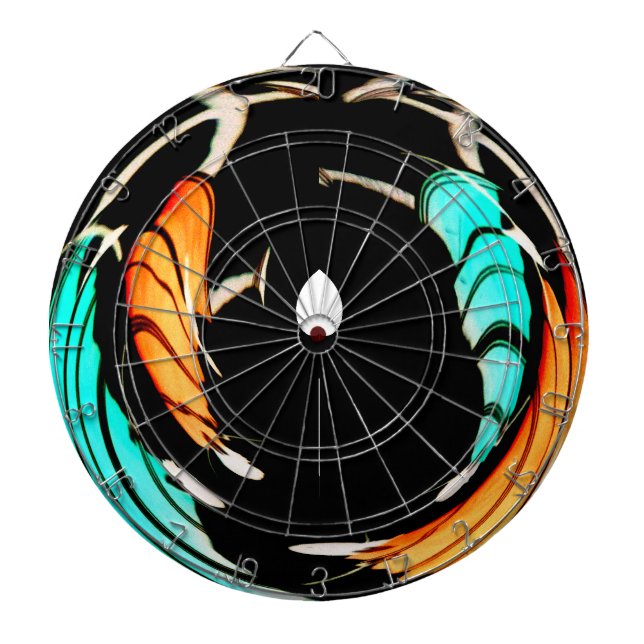 African Traditional Pattern Art Print Dartboard (Front)