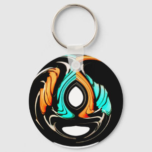 African Traditional Pattern Art Print Key Ring