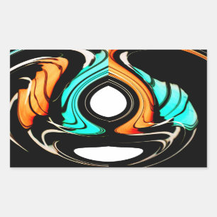 African Traditional Pattern Art Print Rectangular Sticker