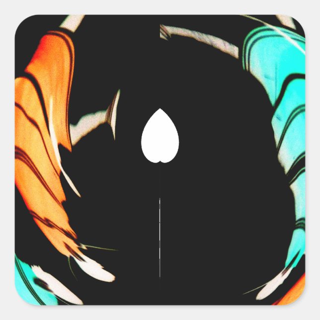 African Traditional Pattern Art Print Square Sticker (Front)