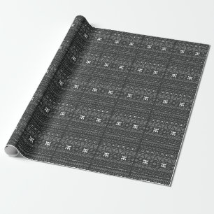 African Tribal Art: Geometric Black & White Wrapping Paper
