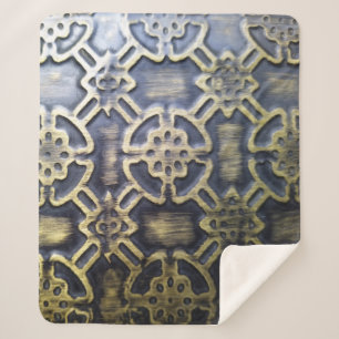 African tribal art pattern sherpa blanket