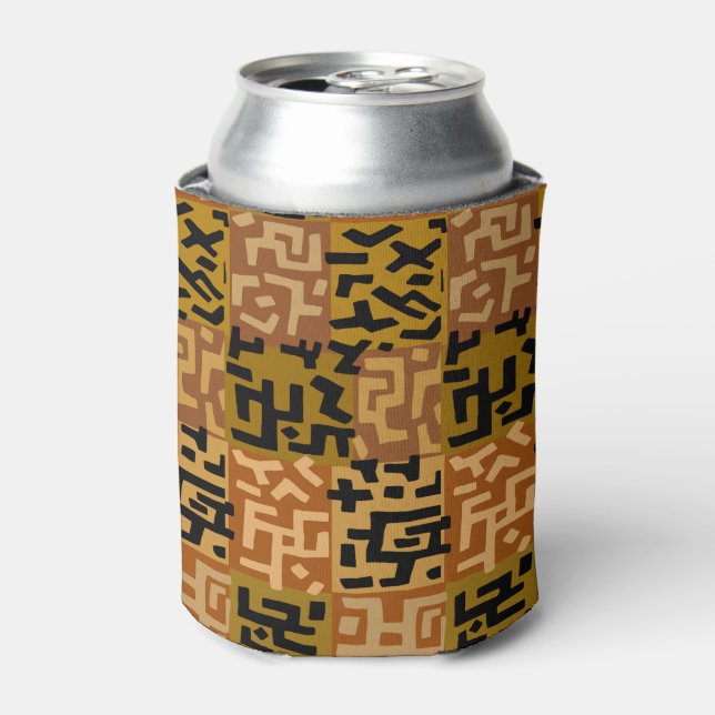 African Tribal BaKuba Can Cooler (Can Front)