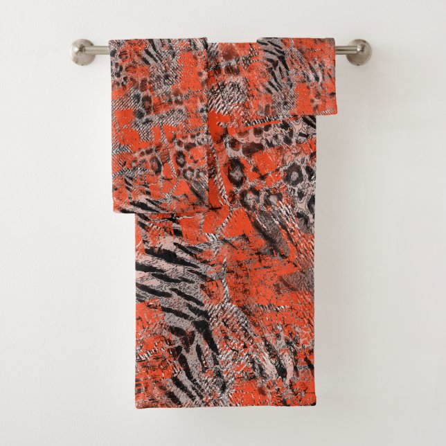 African, tribal. bath towel set (Insitu)