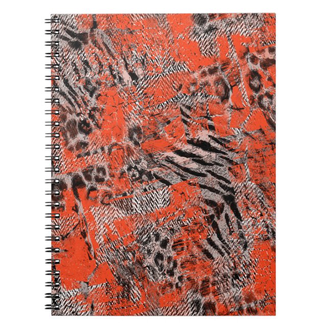 African, tribal. Black, red, grey. Notebook (Front)