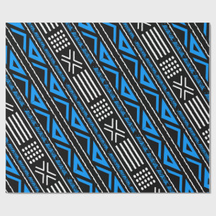 African Tribal Bogolan Mud Cloth Wrapping Paper