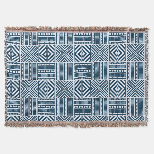 african tribal borders throw blanket (Front)