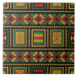 African Tribal Ceramic Tile