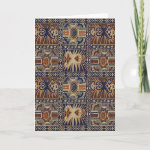 African Tribal Contemporary Collage Card