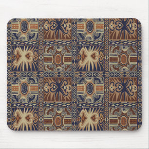 African Tribal Contemporary Collage Mouse Pad