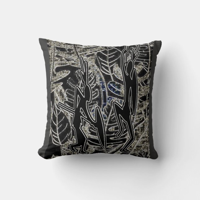African Tribal Dance Cushion (Front)