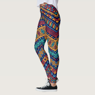 African Tribal Design Leggings