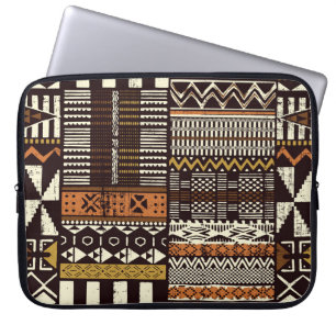 African tribal fabric, abstract vintage. laptop sleeve