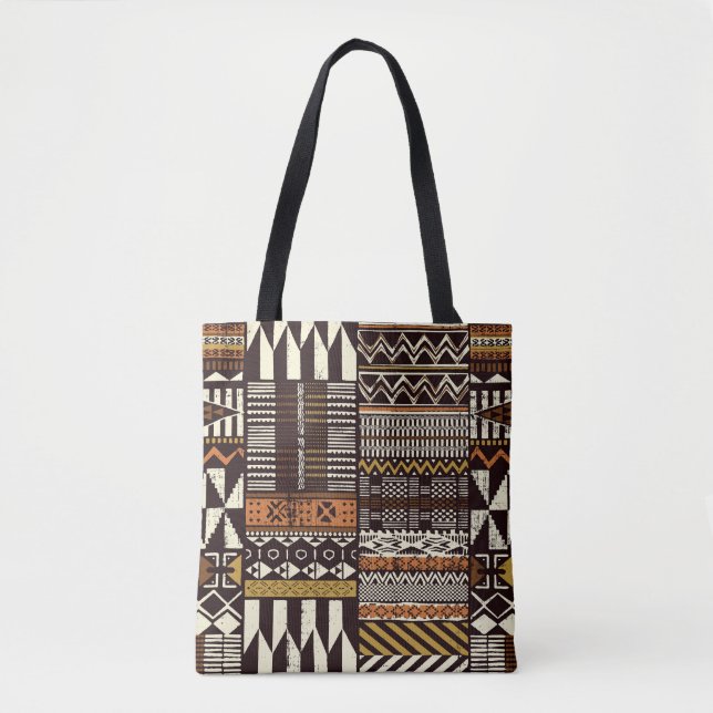 African tribal fabric, abstract vintage. tote bag (Front)