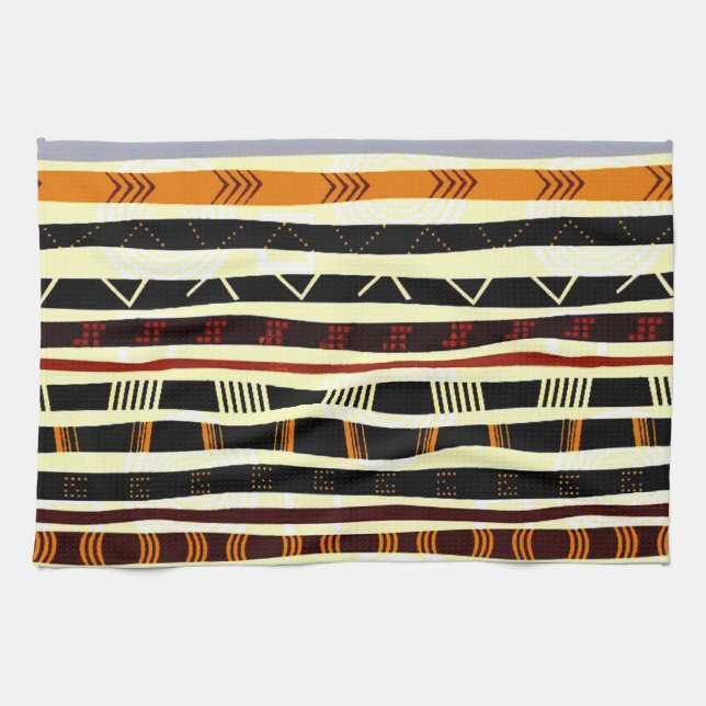 African Tribal Graphic Tea Towel (Horizontal)
