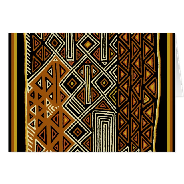 African Tribal Kuba Design (Front Horizontal)