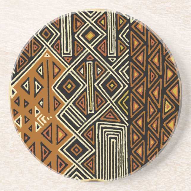 African Tribal Kuba Design Coaster (Front)