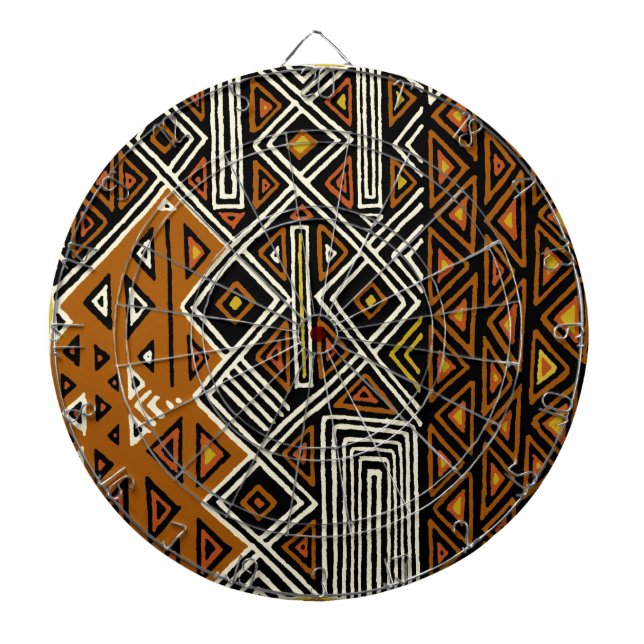 African Tribal Kuba Design Dartboard (Front)