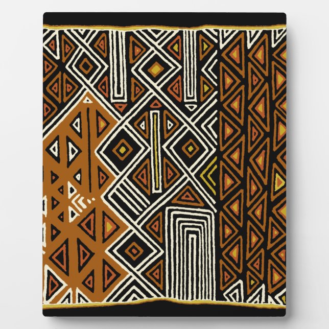 African Tribal Kuba Design Plaque (Front)