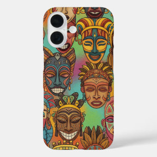 AFRICAN TRIBAL MASK iPhone 16 CASE