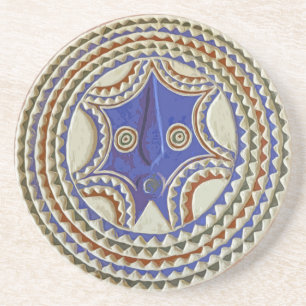 African Tribal Mask Coaster
