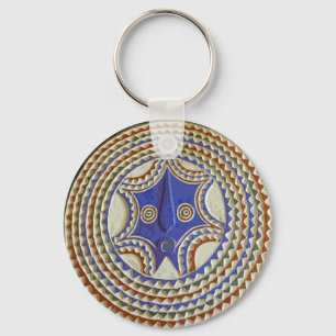 African Tribal Mask Key Ring