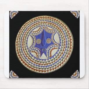 African Tribal Mask Mouse Pad