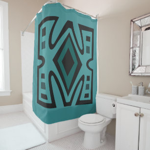 african tribal modern patterns shower curtain