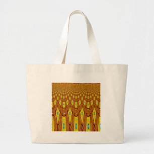 African Tribal Motif Large Tote Bag