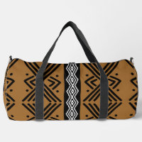 African Tribal mud cloth inspired duffel bag
