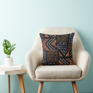 African Tribal Mud Cloth Print Cushion
