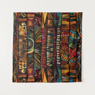 African Tribal Pattern Art Tapestry