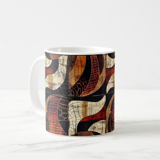 African Tribal Pattern Coffee Mug (Front Left)
